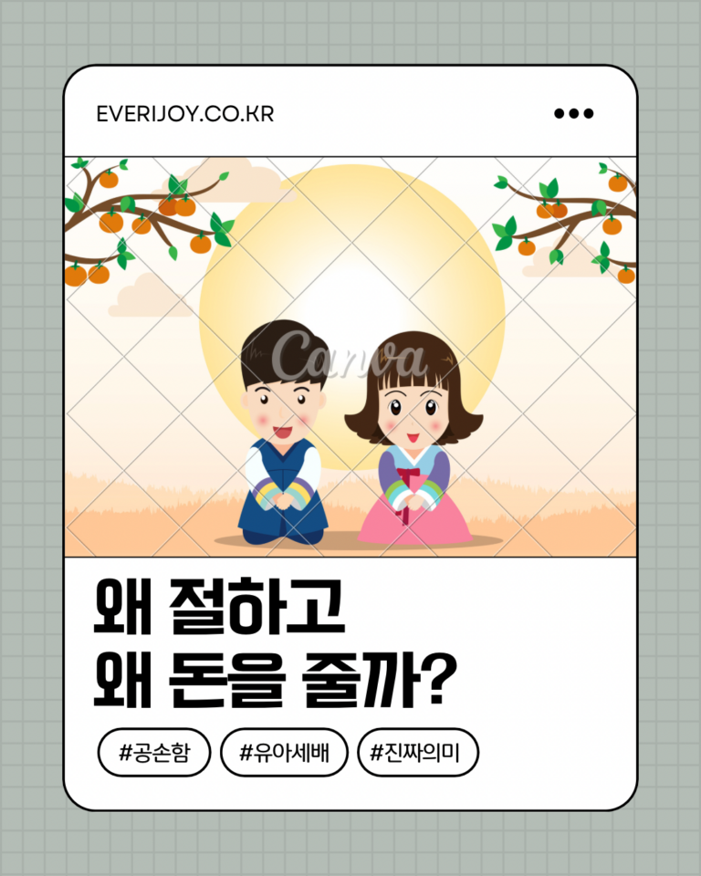 세배의 유래와 세뱃돈