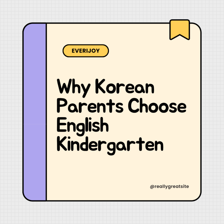 Korean choose english kindergarten