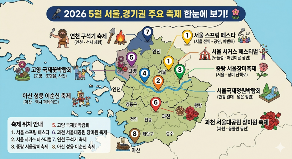 seoul nearby kids festival map