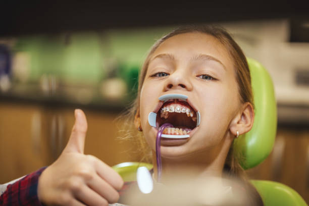 child wearing braces Korea orthodontics