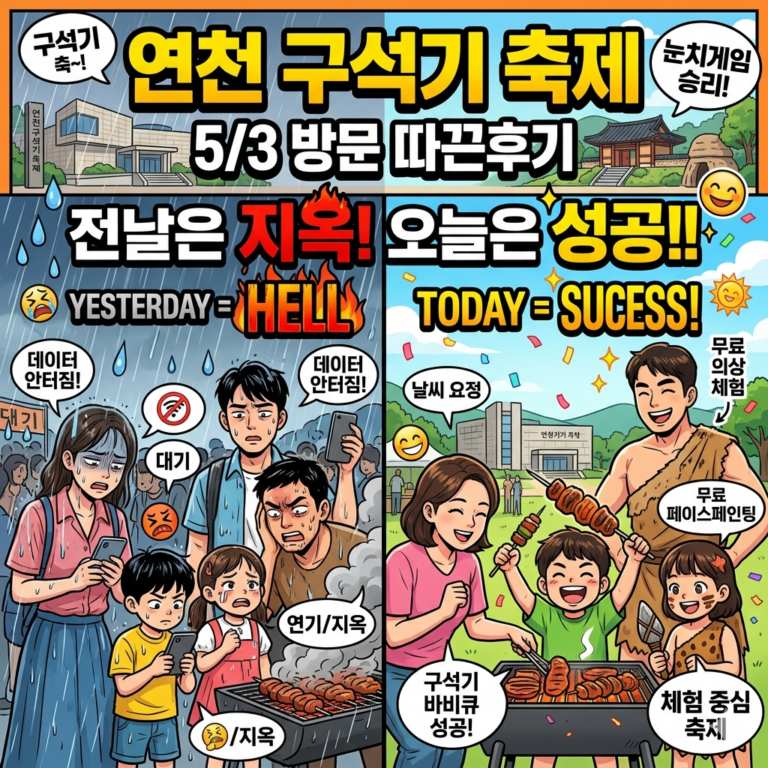 연천 구석기 축제에 방문했던 후기 포스팅, 눈치게임 성공!